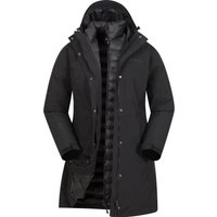Mountain Warehouse Damen/Damen Alaskan Long 3 in 1 Jacke (Jet Black)