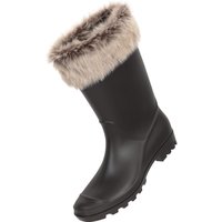 Mountain Warehouse Damen/Frauen Kunstfell gefütterte Gummistiefel (Beige)