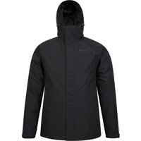 Mountain Warehouse Herren Alaskan 3-in-1-wasserdichte Jacke (Schwarz)