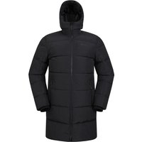 Mountain Warehouse Herren Vortex Longline gepolsterte Jacke (schwarz)