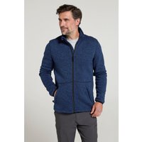 Mountain Warehouse - "Idris III" Fleecejacke Durchgehender Reißverschluss für Herren (Marineblau)