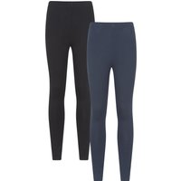 Mountain Warehouse - Leggings 2er-Pack für Damen (Marineblau/Schwarz)