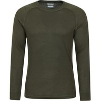 Mountain Warehouse - "Talus" Thermo-Top Rundhalsausschnitt für Herren Langärmlig (Khakigrün)