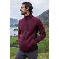 Mountain Warehouse - "Treston" Fleecejacke Durchgehender Reißverschluss für Herren (Burgunderrot)