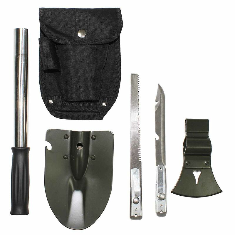 Multifunktionsset, 6 in 1, Beil, Spaten, Säge, Messer mit Flaschenöffner von MFH