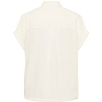 Mustang Damen Kurzarmbluse Style Elsa Basic, offwhite