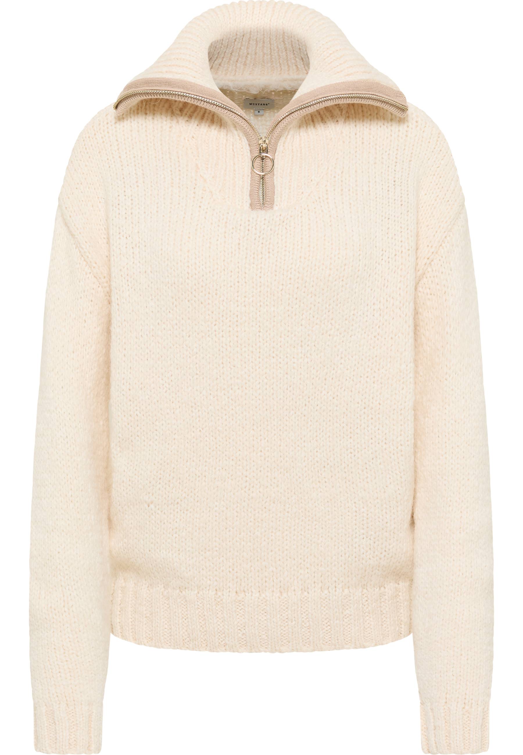 Mustang Damen Langarmpullover Style Madera offwhite