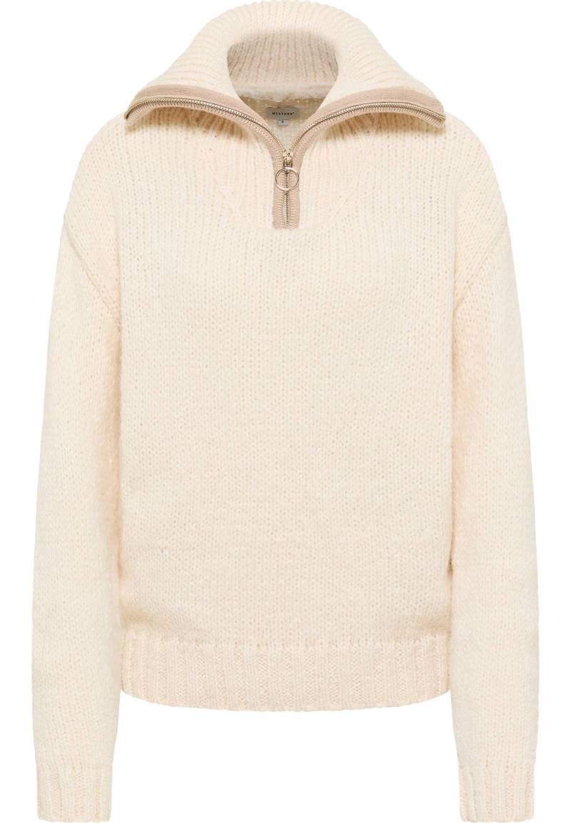 Mustang Damen Langarmpullover Style Madera offwhite Mustang Damen Langarmpullover Style Madera offwhite