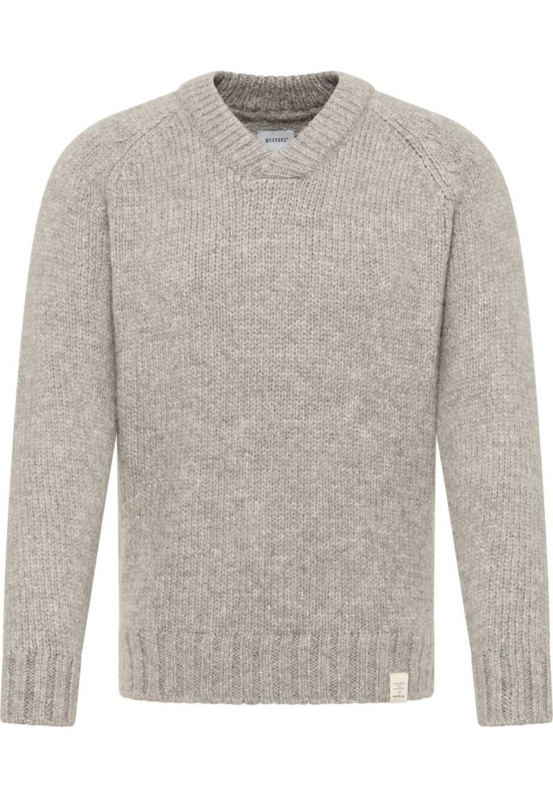 Mustang Herren Langarmpullover Style Edmonds grau meliert