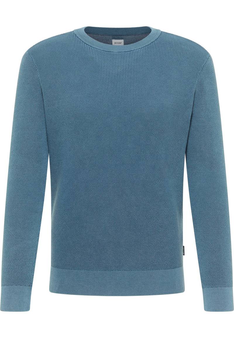 Mustang Herren Langarmpullover Style Elliot blau