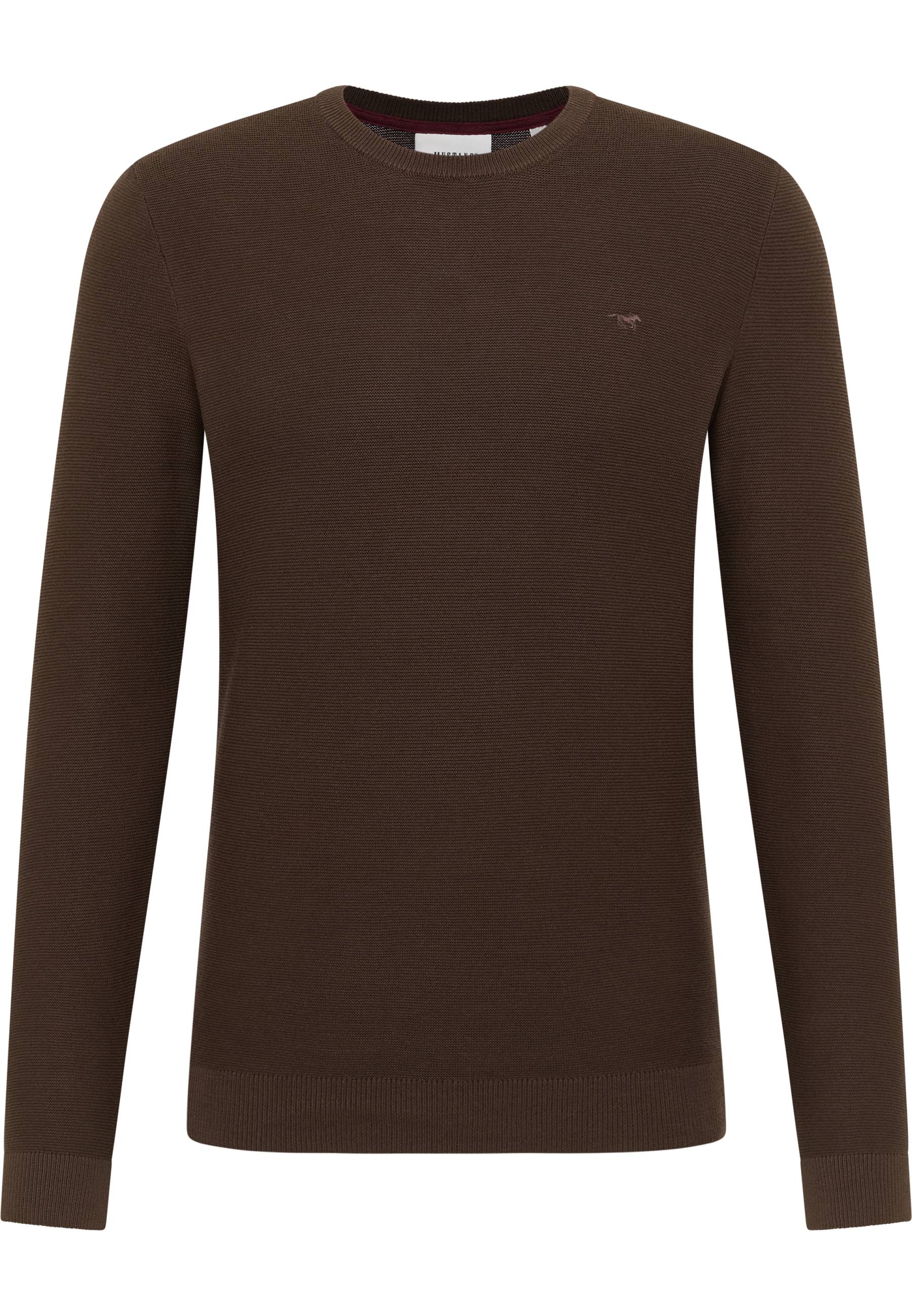 Mustang Herren Langarmpullover Style Elliot dunkelbraun