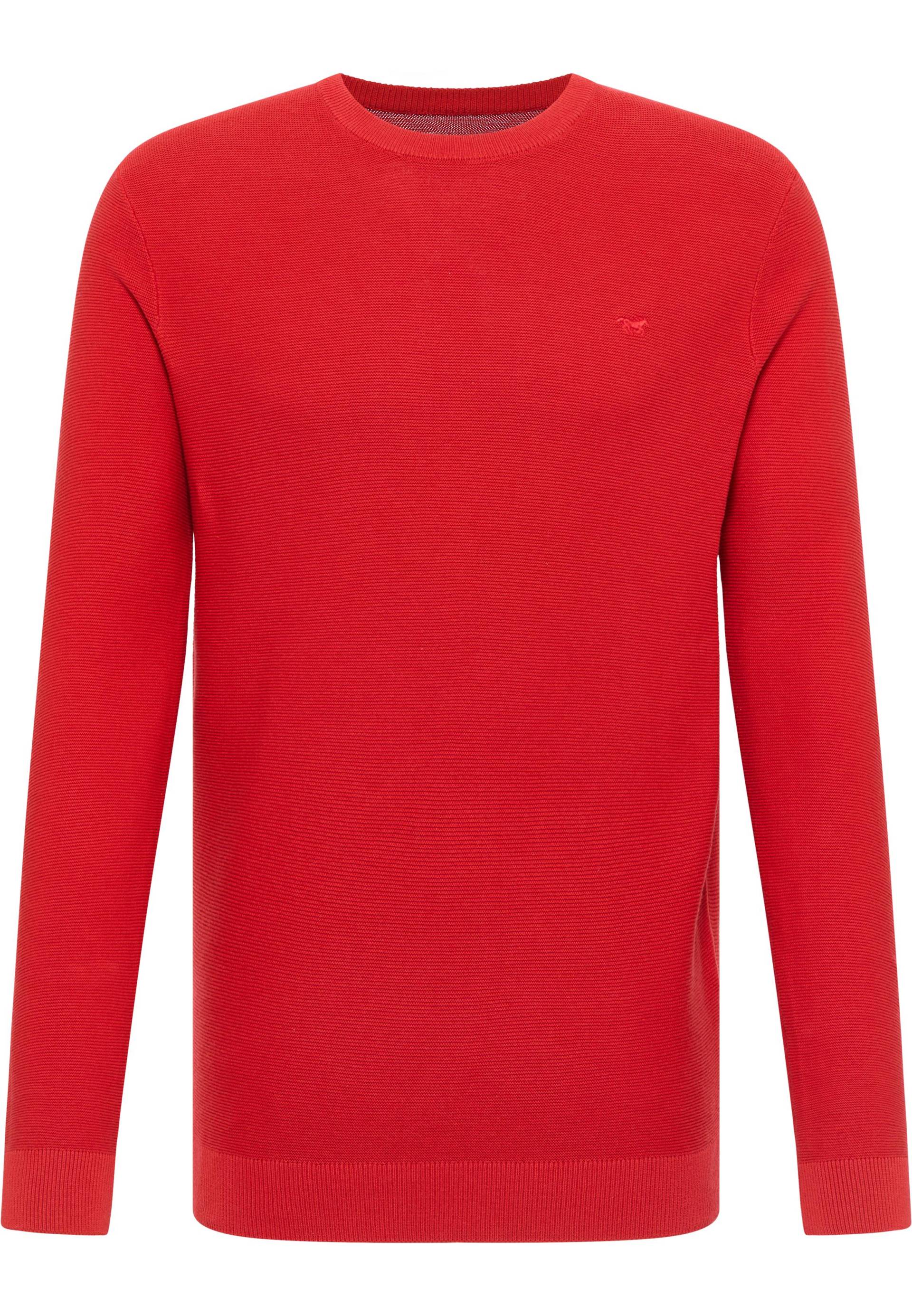 Mustang Herren Langarmpullover Style Elliot rot