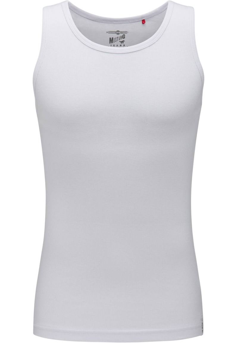 Mustang Herren Top Style Unterhemd weiß
