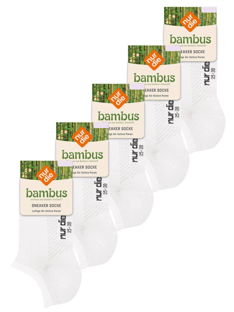 NUR DIE Damen Sneakersocken Bambus¹ 5er Pack
