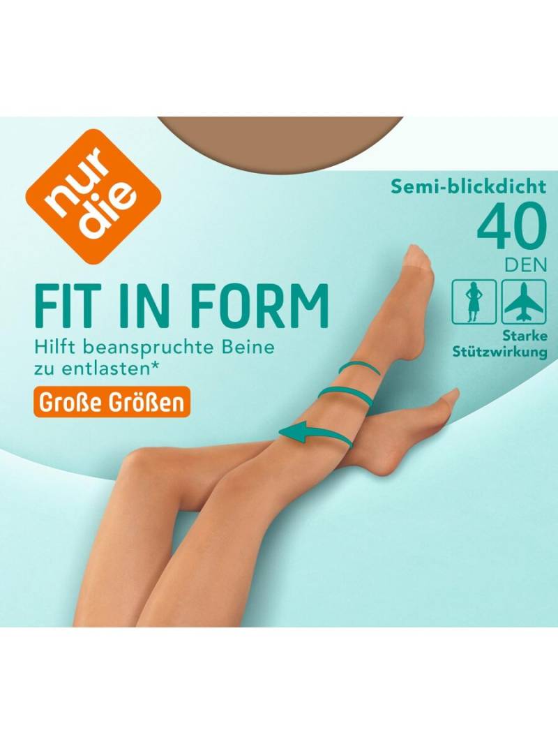 NUR DIE Damen Strumpfhose Fit in Form Große Größen 40 DEN NUR DIE Damen Strumpfhose Fit in Form Große Größen 40 DEN