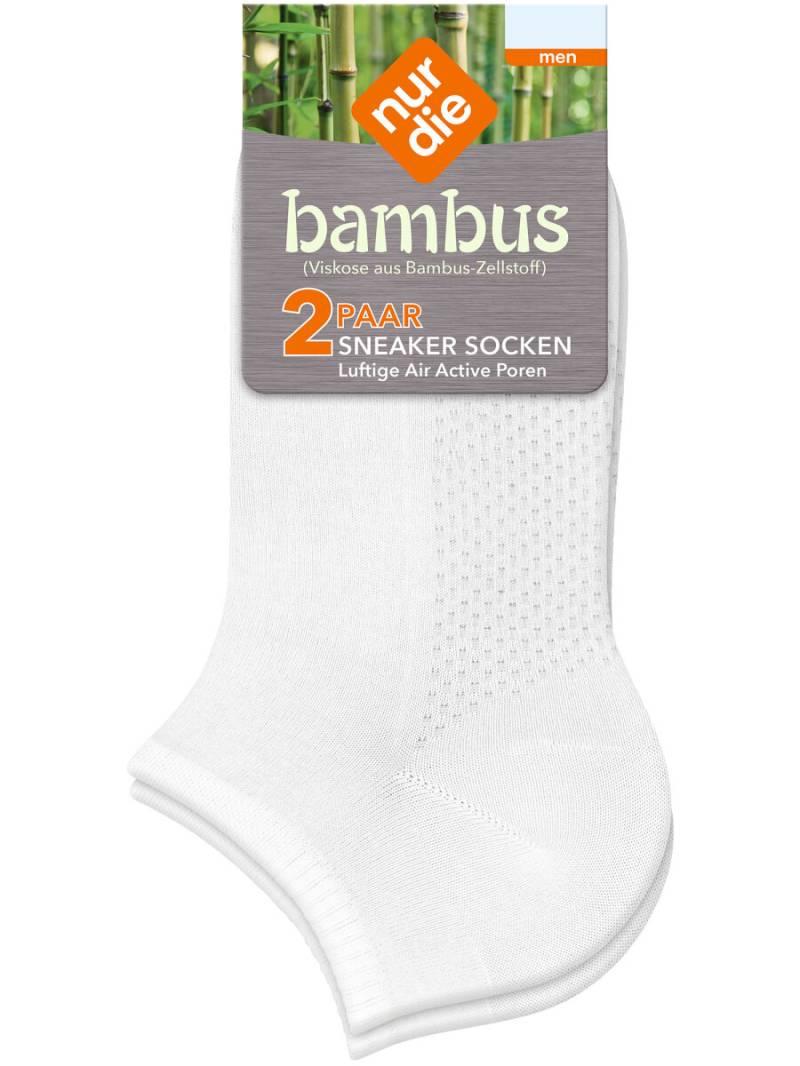 NUR DIE Herren Sneakersocken Bambus¹ 2er Pack