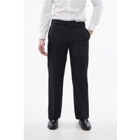 Nadelstreifen-Hose 23 Slim Fit aus Wollmischung in Blau Nadelstreifen-Hose 23 Slim Fit aus Wollmischung in Blau