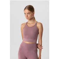 Nahtloses Überkreuz-Crop-Top