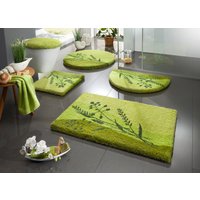 Naturnah gestaltete Badgarnitur der Marke Grund, Grün, Grösse 108 (Stand-WC-Vorleger, 50x 50 cm)