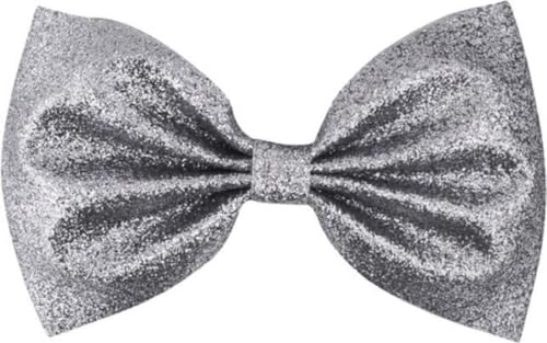New Age Devi - Haarstreik Clip - Glitzerleder - Glamour | Grau - Silber Haarpeld - Pin | STRIK - STRIKJE | Mädchen - Kinder - Damen | Party - Anlass New Age Devi - Haarstreik Clip - Glitzerleder - Glamour | Grau - Silber Haarpeld - Pin | STRIK - STRIKJE | Mädchen - Kinder - Damen | Party - Anlass von New Age Devi