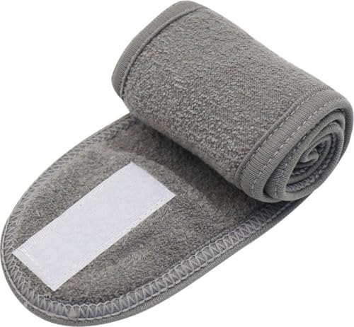 New Age Devi - Premium einstellbares Terry -Stirnband - 2 Teile - grau von New Age Devi