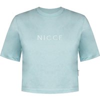 Niccee Womens Aqua Blue Cropped T-Shirt