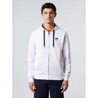 North Sails Kapuzenpullover Durchgehender Reißverschluss mit Logo-Patch