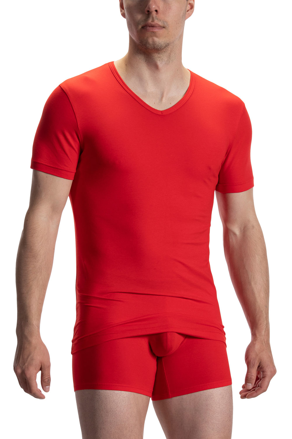 Olaf Benz Shirt V-Neck (Reg) RED 1601 M rot