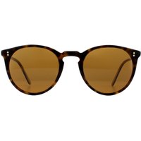 Oliver Peoples Runde Herren Horn Braun Sonnenbrille