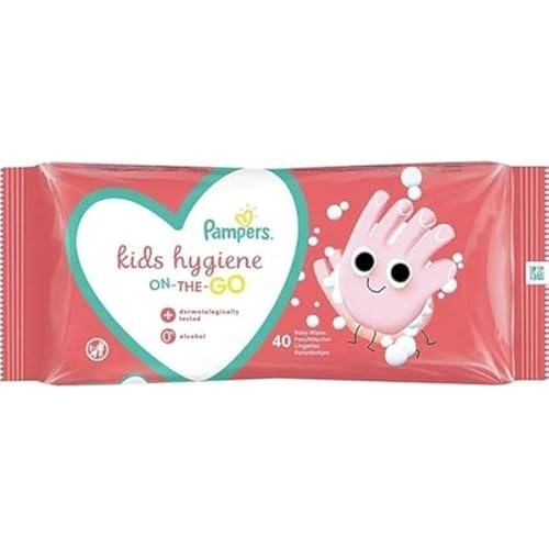 Pampers Kids Hygiene Tücher für unterwegs, 1 Packung = 40 Tücher von Prima