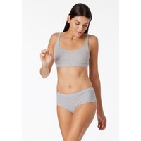 Panty Doppelripp Organic Cotton grau meliert - Pure Rib 38 von Schiesser