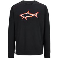 Paul & Shark Sweatshirt mit gummiertem Hai-Print von PAUL & SHARK