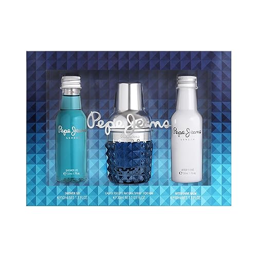 Pepe Jeans Life Is Now For Him Parfüm Herren 3 Teiliges Geschenkset Eau de Toilette 30ml After Shave 50ml und Duschgel 50ml Aromatisches und Holziges Duftset Herren Parfüm von Pepe Jeans