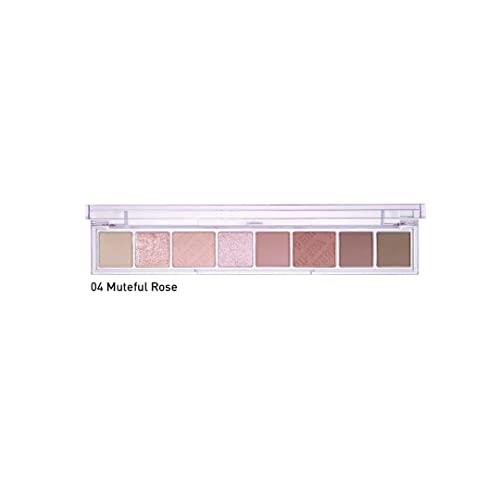 Peripera All Take Mood Palette Make-up – 8 Farbtöne Lidschatten – Matte Glitter Shimmer – Muteful Rose (Mute Pinks) – 6,8 g, Einheitsgröße von Peripera