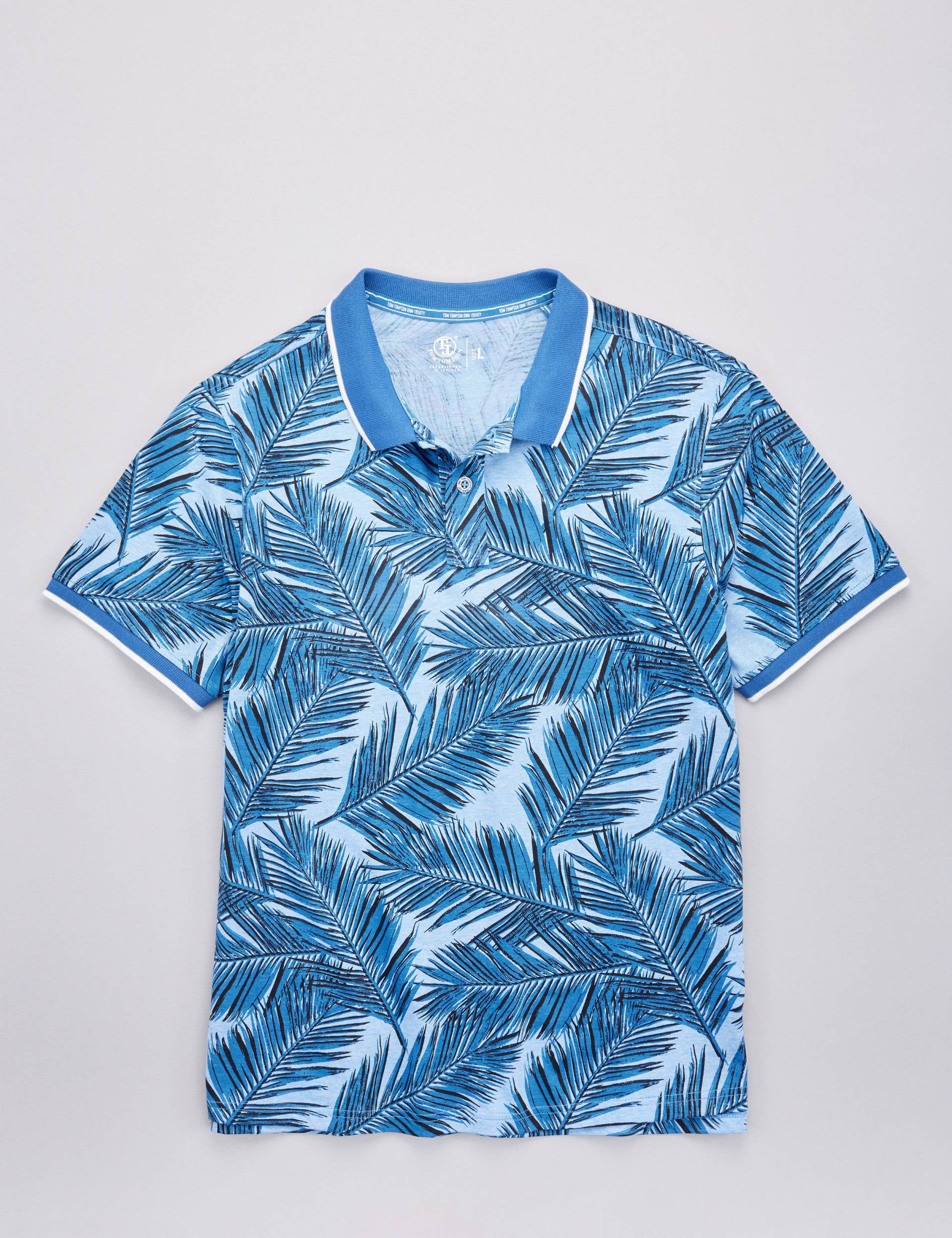 Polo-Shirt mit Blätter Print von Jeans Fritz