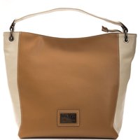 Pompei Donatella Damen Schultertasche aus braunem Leder