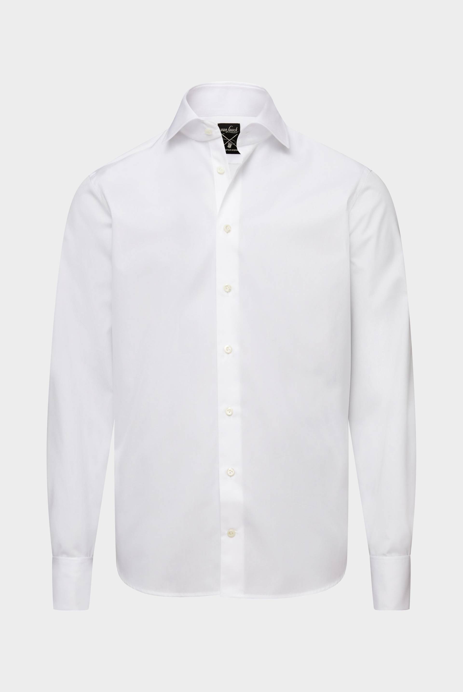 Popeline Hemd mit Umschlagmanschette Tailor Fit weiß von van Laack