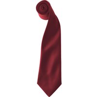 Premier Colours Herren Satin Clip Krawatte (2er Pack) (Burgund)