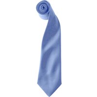 Premier Colours Herren Satin Clip Krawatte (2er Pack) (Mittelblau)