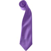 Premier Colours Herren Satin Clip Krawatte (2er-Pack) (Reiches Violett)