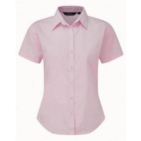 Premier Damen Kurzarm Popeline Bluse / Arbeitshemd (Rosa)