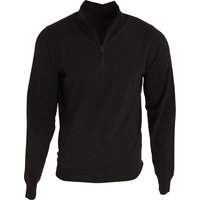 Premier Herren 1/4 Zip Strick Sweater (Schwarz)