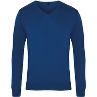 Premier Herren Strick-Pullover mit V-Ausschnitt (Königsblau)