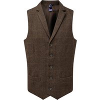 Premier Herren-Weste in Fischgrätmuster (Braunes Karo)