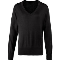 Premier - Sweatshirt V-Ausschnitt für Damen (Schwarz)
