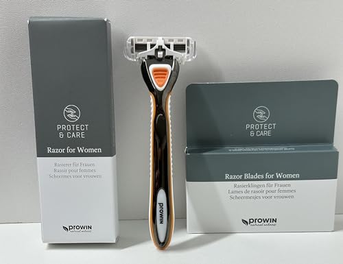 proWIN Nass-Rasierer für Damen Razor + 3x Rasierklingen Blades von proWIN