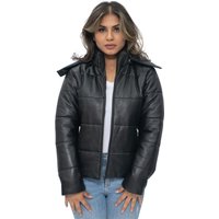 Puffer-Leder-Bomberjacke für Damen – Ajax Puffer-Leder-Bomberjacke für Damen – Ajax