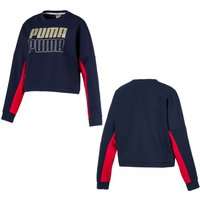 Puma Sport Damen Kurzes Marineblaues Sweatshirt