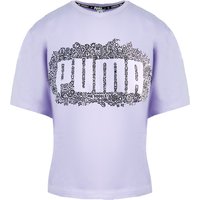 Puma x Mr Doodle Kurzarm Crew Hals Lila Womens Cropped T-Shirt 598654 88