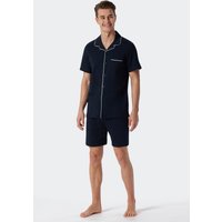 Pyjama kurz Interlock dunkelblau - Fine Interlock 48 von Schiesser
